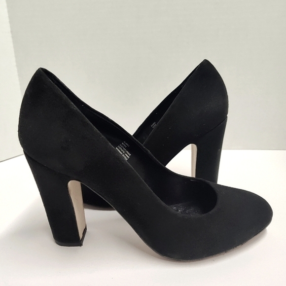 Dune London Aubree block high heels black suede size 9 - Picture 2 of 8